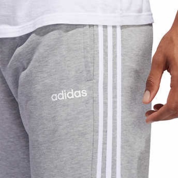 New Men’s Adidas Joggers Sweatpants Gray - Picture 5 of 10